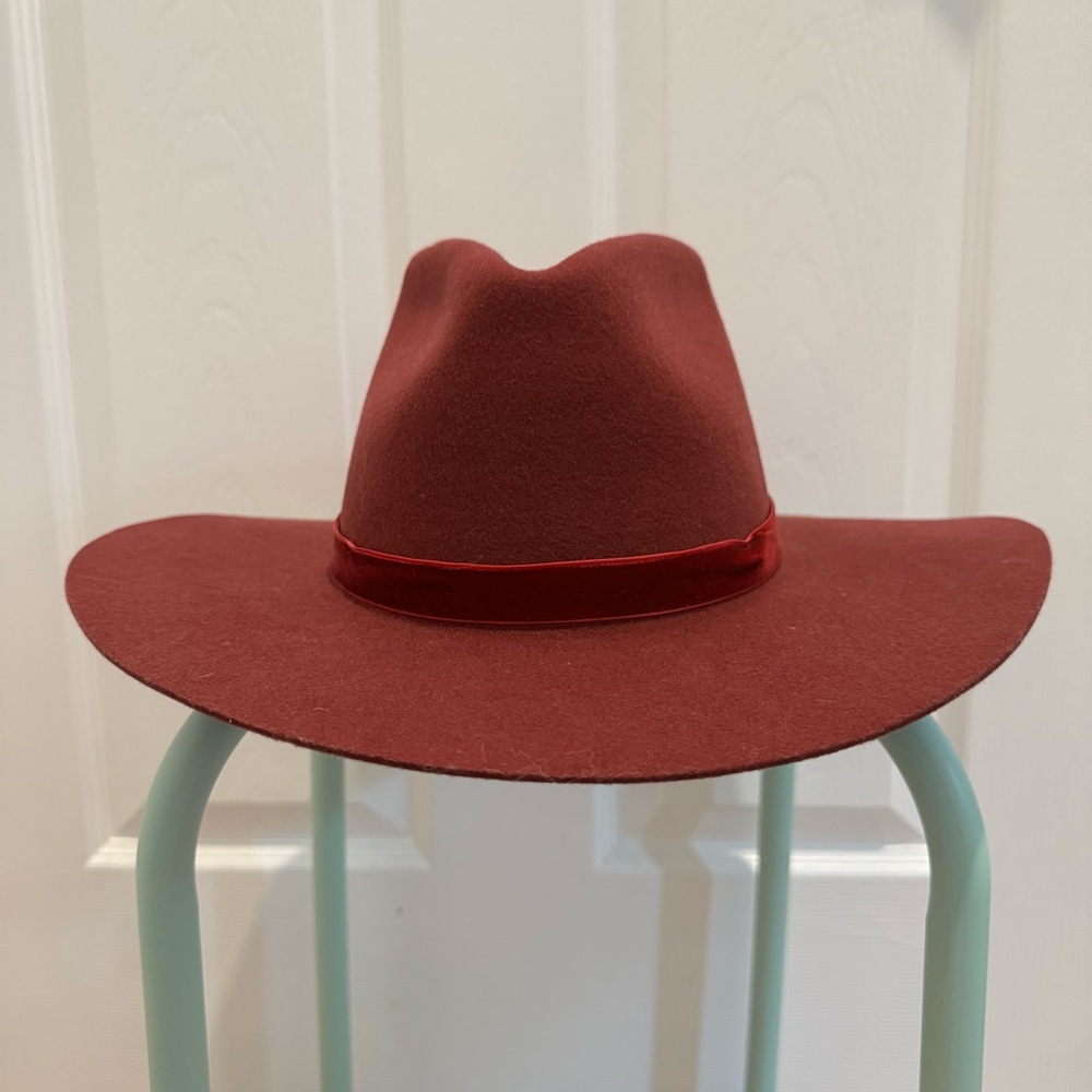 Stylish Burgundy Fedora Hat